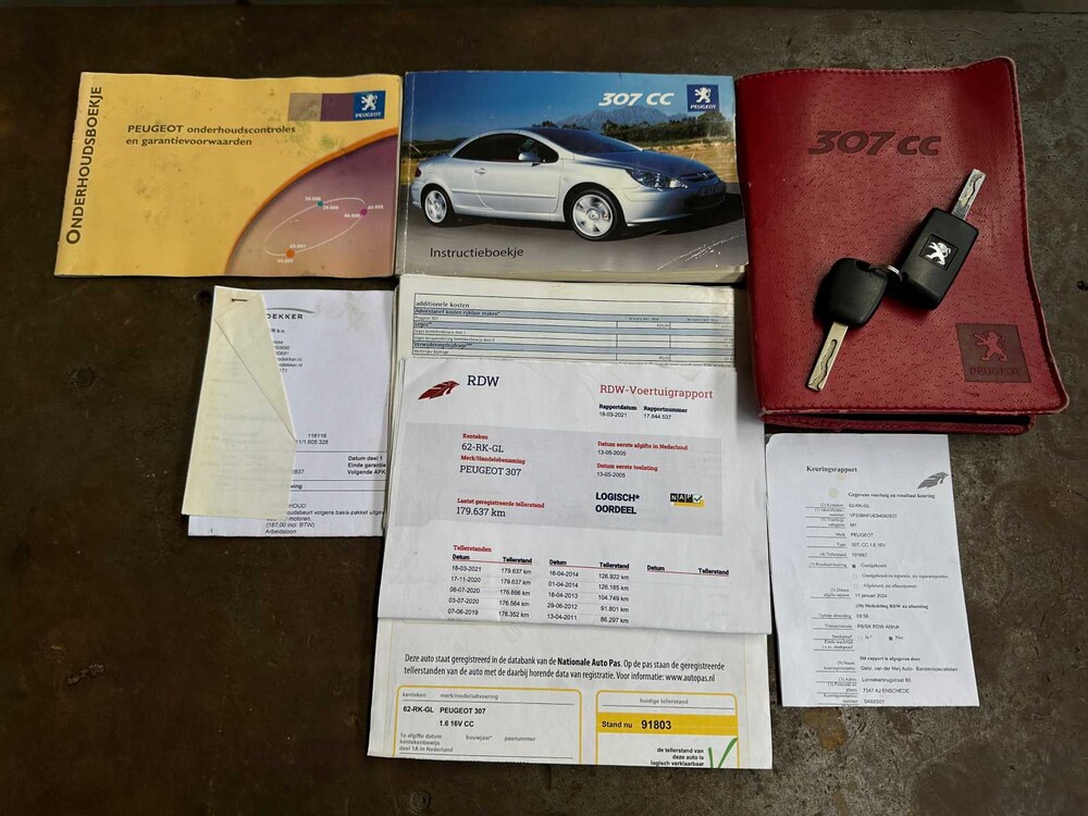 Peugeot 307 CC 1.6-16V 109hp 2005 (Original-NL), 62-RK-GL