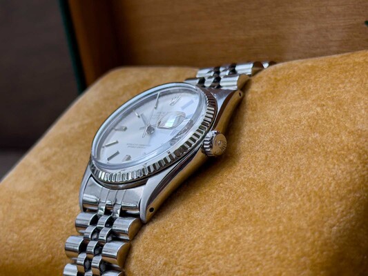 ROLEX DATEJUST OYSTER PERPETUAL 36mm 16014 1979 SILVER DAIL