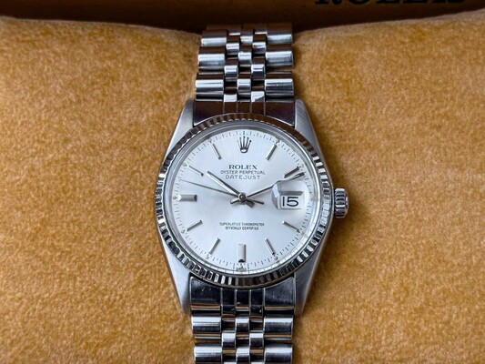 ROLEX DATEJUST OYSTER PERPETUAL 36mm 16014 1979 SILVER DAIL