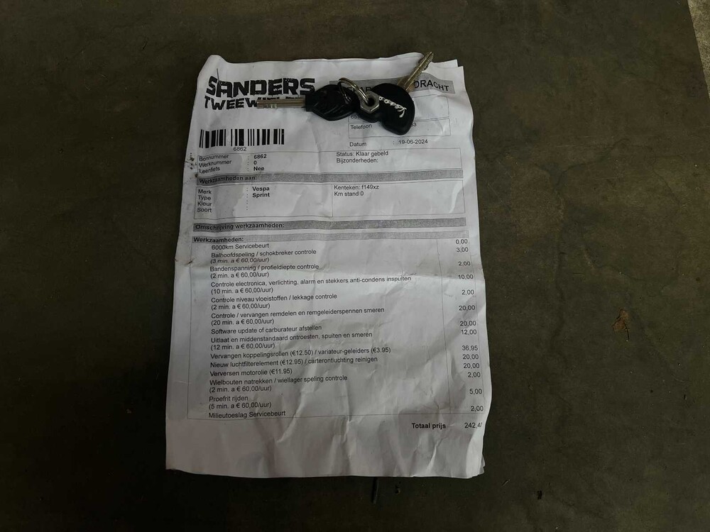 Vespa Moped Sprint 4T 80cc 2014, F-149-XZ