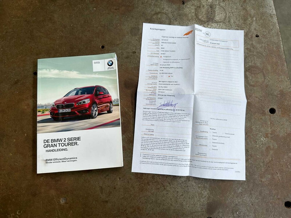 BMW 216d Gran Tourer Corporate Lease Essential 7p. 2er, 116PS 2015 (Original-NL), GZ-625-B - 02B-7PX