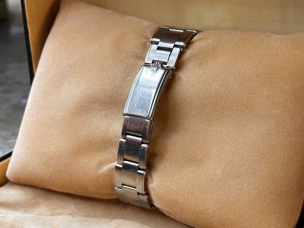 ROLEX OYSTERDATE PRECISION 6694 - SCHWARZES DAIL - NIETENARMBAND - 1965