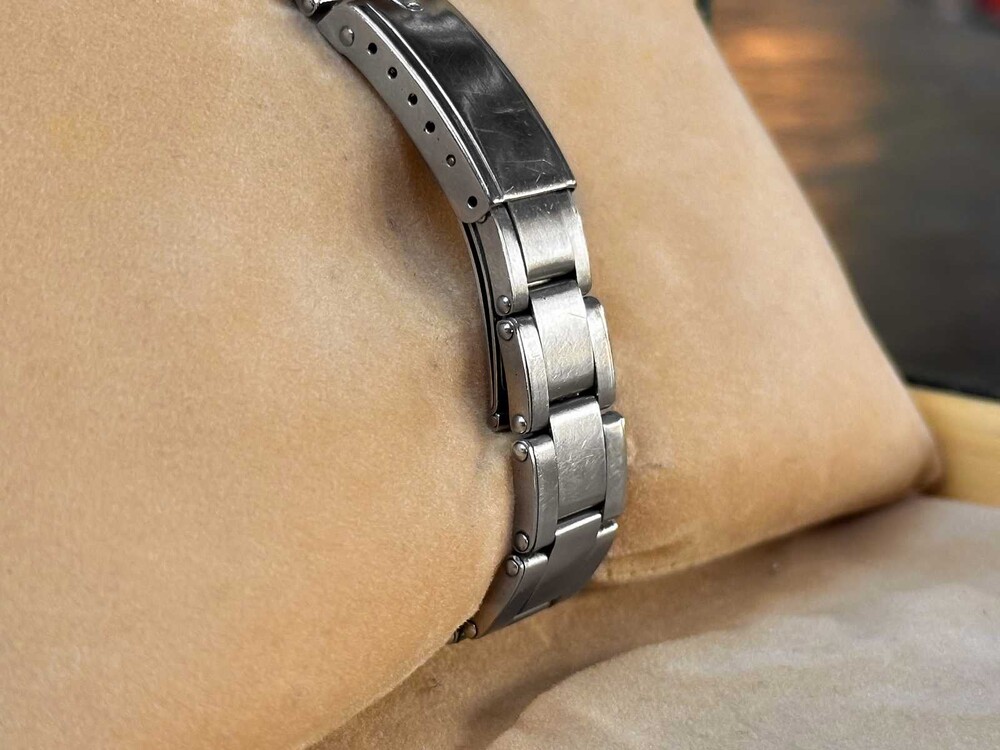 ROLEX OYSTERDATE PRECISION 6694 - SCHWARZES DAIL - NIETENARMBAND - 1965