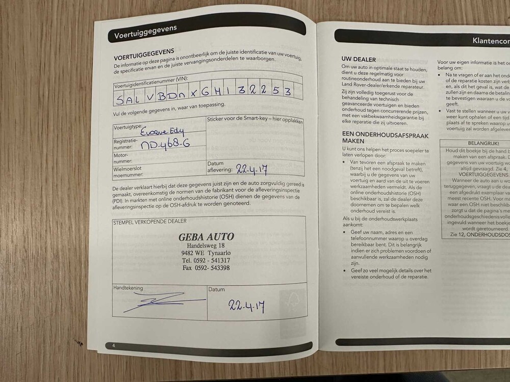 Land Rover Range Rover 2.0 eD4 US SE Dynamic 150PS 2017 ORIG-NL, ND-468-G