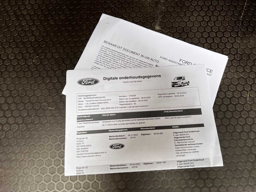 Ford Transit Connect 1.5 EcoBlue L1 Trend 75PS 2022 Nutzfahrzeug (ORIGINAL-NL), VPK-93-R