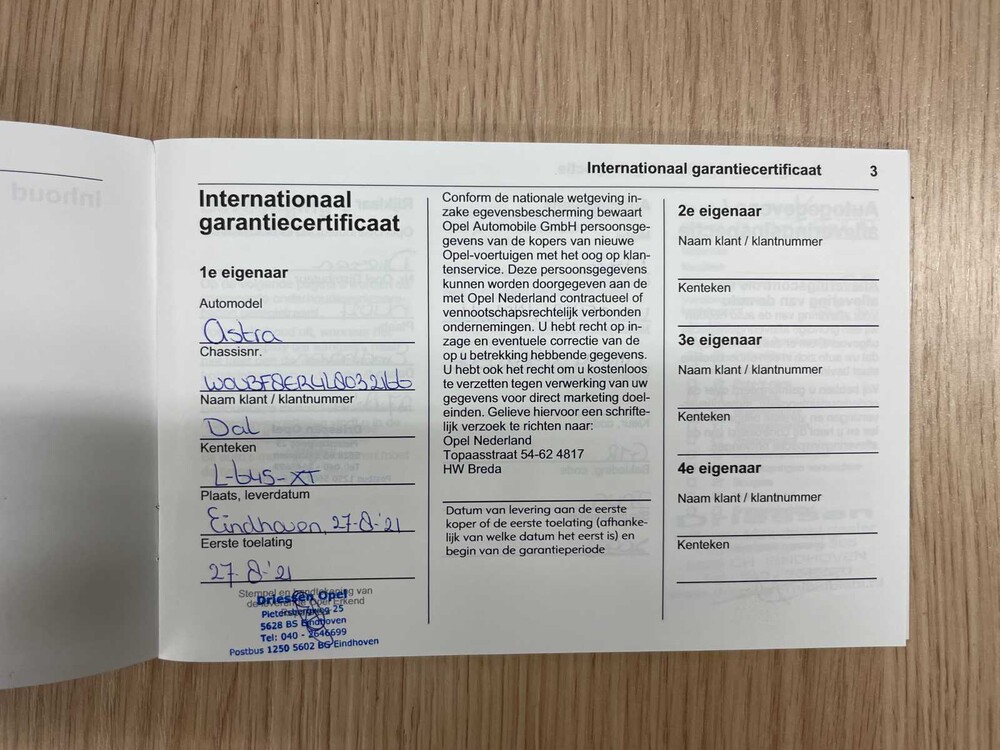 Opel Astra Sports Tourer 1.2 Edition 2020 110PS 2021 (Original-NL), L-645-XT