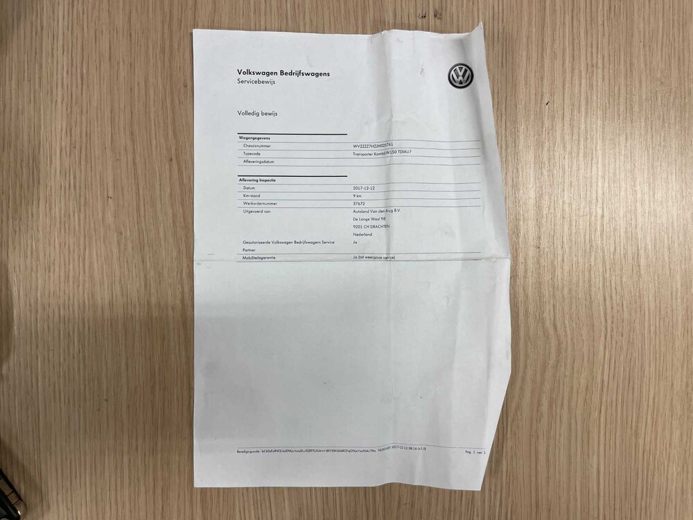 Volkswagen Transporter 2.0 Bi-TDI DSG Highline Dubbele Cabine 204pk 2018 (Origineel-NL), V-717-KN