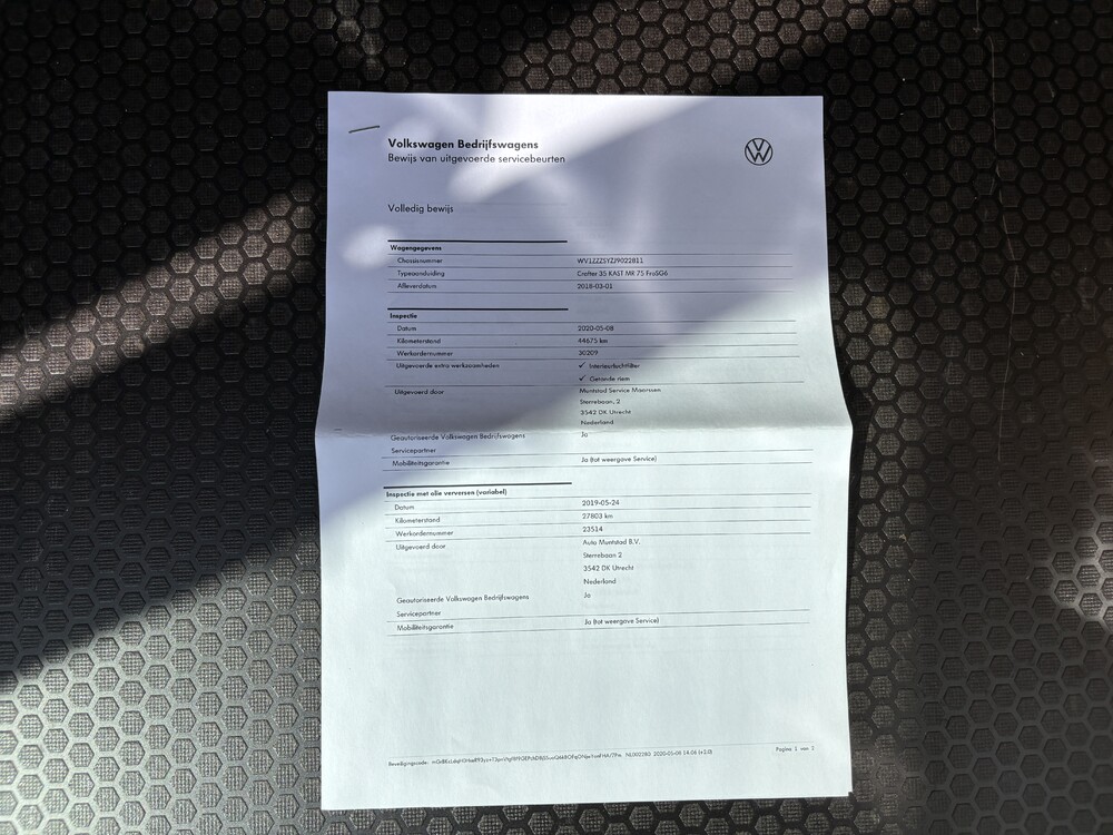 Volkswagen Crafter 35 2.0 TDI L3H2 DC Trendline (Original-NL) Commercial vehicle 102hp 2018, V-403-KZ