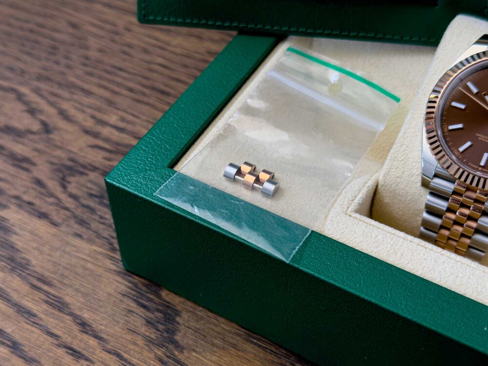 PHOTOS! B/M? Rolex Datejust 41 CHOCOLATE Everose-Gold Oyster 41mm Oystersteel Everose-Gold 126331 2023 WARRANTY 