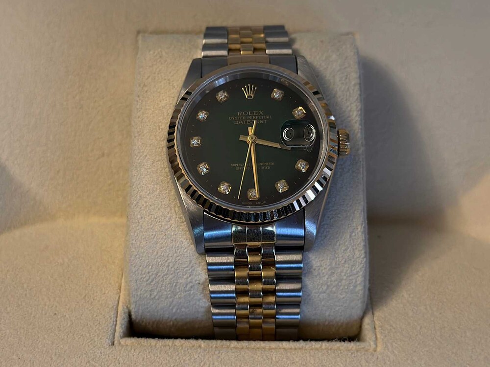 Rolex Datejust Green Vignette Diamond 36 Oyster Perpetual 