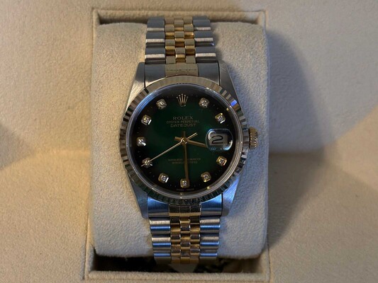 Rolex Datejust Green Vignette Diamond 36 Oyster Perpetual 