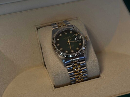 Rolex Datejust Green Vignette Diamond 36 Oyster Perpetual 