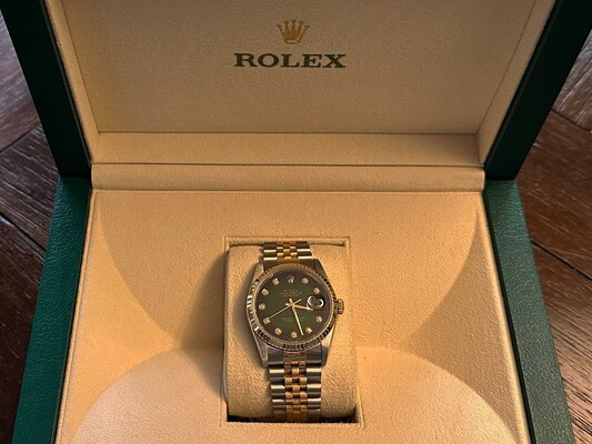 Rolex Datejust Green Vignette Diamond 36 Oyster Perpetual 