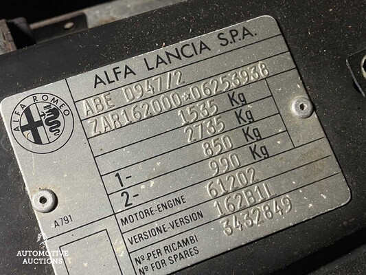 Alfa Romeo 75 1.8 IE Indy (Original-NL) 118PS 1992, DV-ZG-66