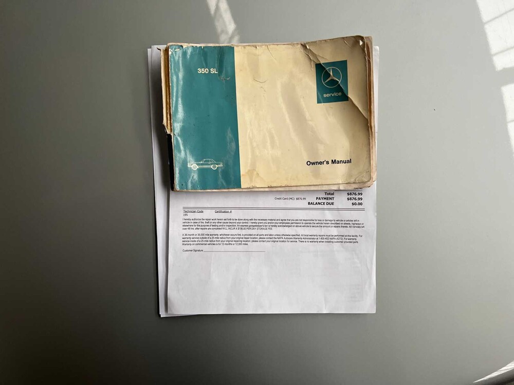 Mercedes-Benz 350SL 3.5 V8 194hp 1972 SL-Class