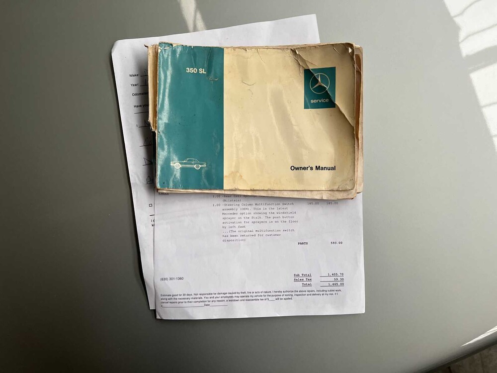 Mercedes-Benz 350SL 3.5 V8 194hp 1972 SL-Class