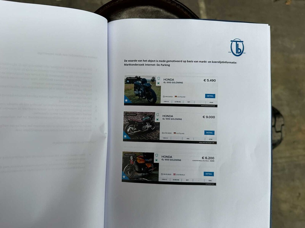 Honda GL1200 Interstate (CUSTOM GOLDWING) 1181cc 1987, MN-44-RD Cafe Racer Motorfiets