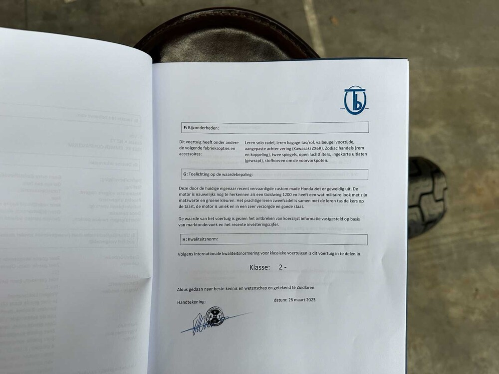 Honda GL1200 Interstate (CUSTOM GOLDWING) 1181cc 1987, MN-44-RD Cafe Racer Motorfiets