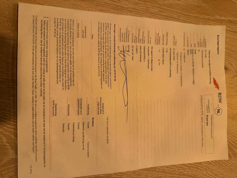 Saab 9-3 Sport Limousine 2.0T Aero 209PS 2003 (Original-NL), 64-LN-SR