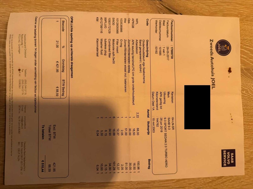 Saab 9-3 Sport Limousine 2.0T Aero 209PS 2003 (Original-NL), 64-LN-SR