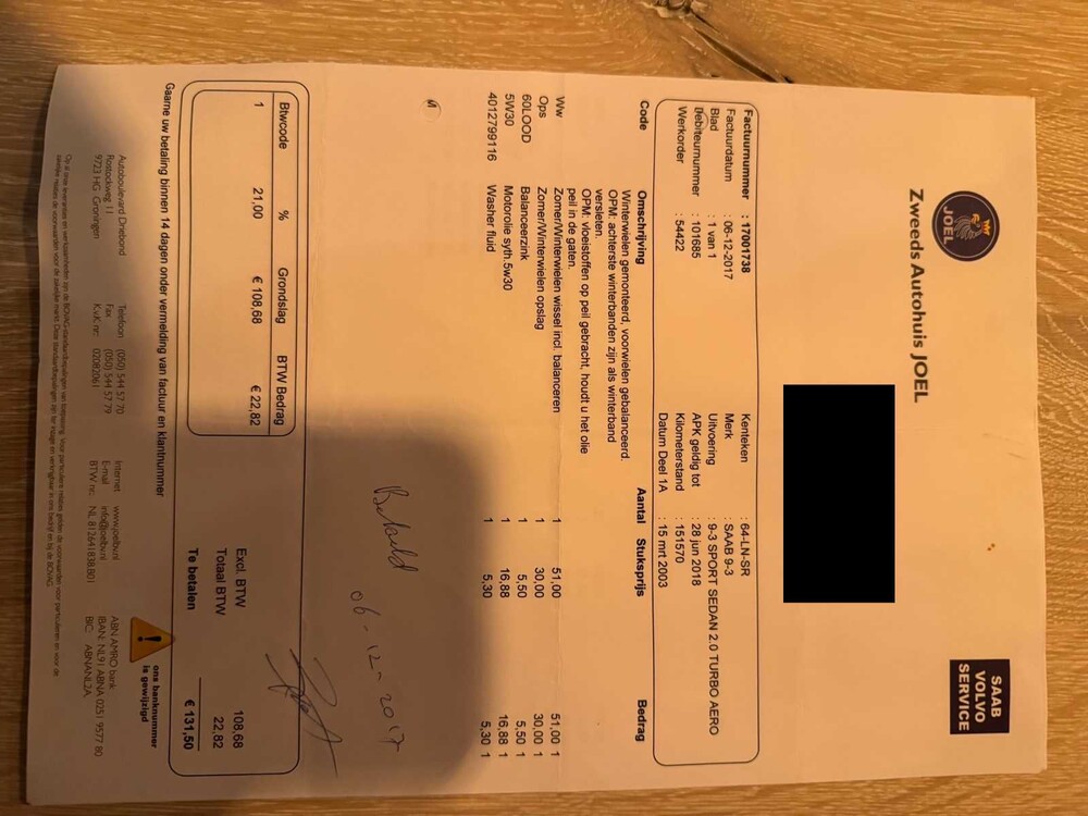 Saab 9-3 Sport Limousine 2.0T Aero 209PS 2003 (Original-NL), 64-LN-SR