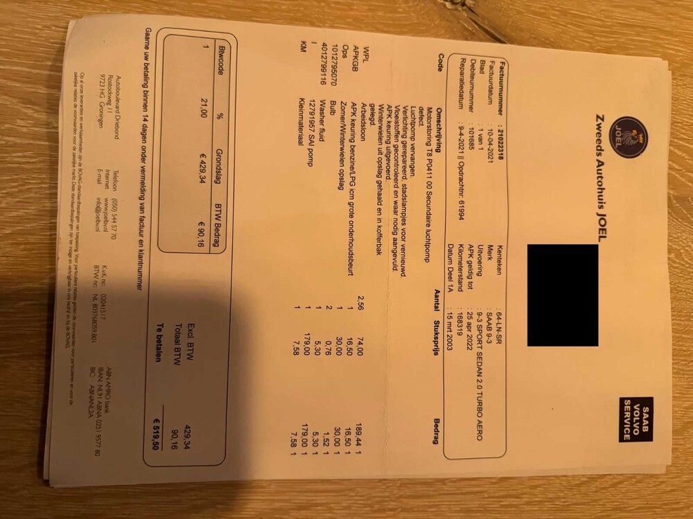 Saab 9-3 Sport Limousine 2.0T Aero 209PS 2003 (Original-NL), 64-LN-SR