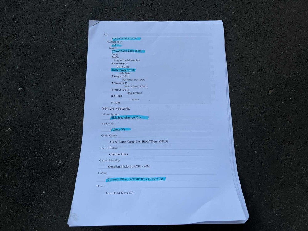 Aston Martin V8 Vantage N420 4.7 V8 2011 -CARBON-