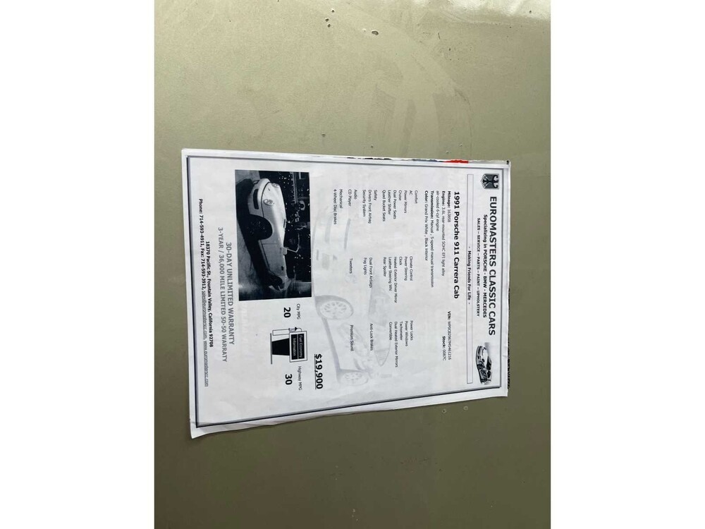 Porsche 911 Carrera 2 964 Cabriolet 1991