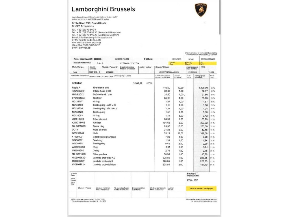 Lamborghini Huracan Spyder 5.2L V10 LP610-4 610pk 2016