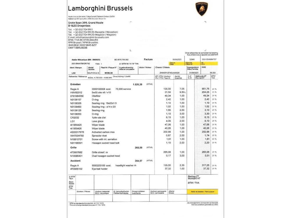 Lamborghini Huracan Spyder 5.2L V10 LP610-4 610pk 2016
