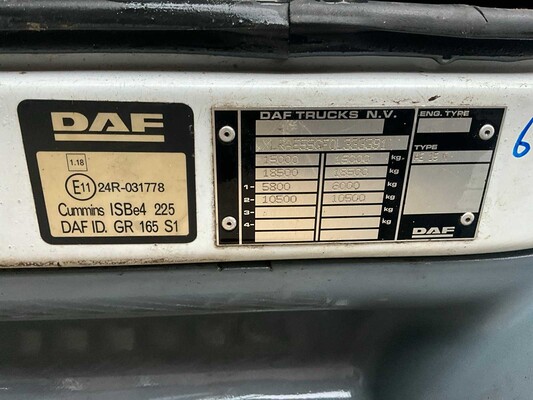 DAF FA LF 55.220 Vrachtwagen met open laadvloer 805x250cm (2007), 36-BKX-7