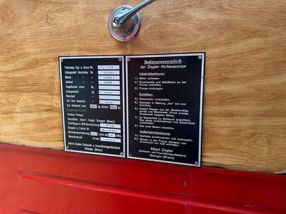 Opel Blitz 1.75 T BE Bolkop 2.5 L55-09590L Wohnmobil (Feuerwehrauto) 1955, 61-TB-40