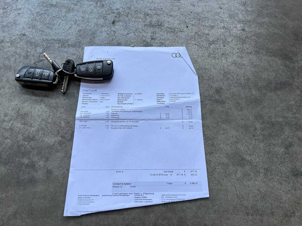 Audi RS3 Sportback 2.5 TFSI Quattro Pro Line Plus 367PS 2015, TG-895-F