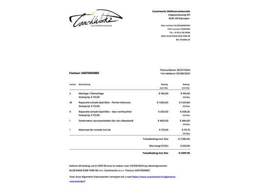 Opel Blitz 1.75 T BE Bolkop 2,5 L55-09590L Camper (Brandweerwagen) 1955, 61-TB-40
