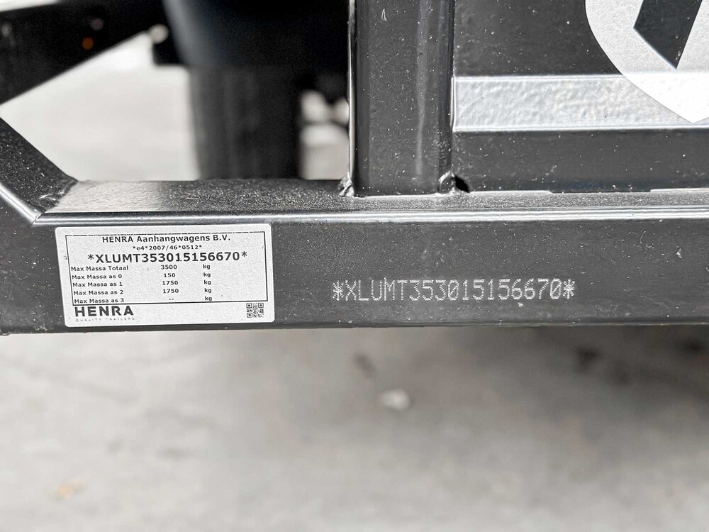 Henra aanhangwagens MT Black Edition NIEUW L350cm -Aanhangwagen- 85-WRH-8
