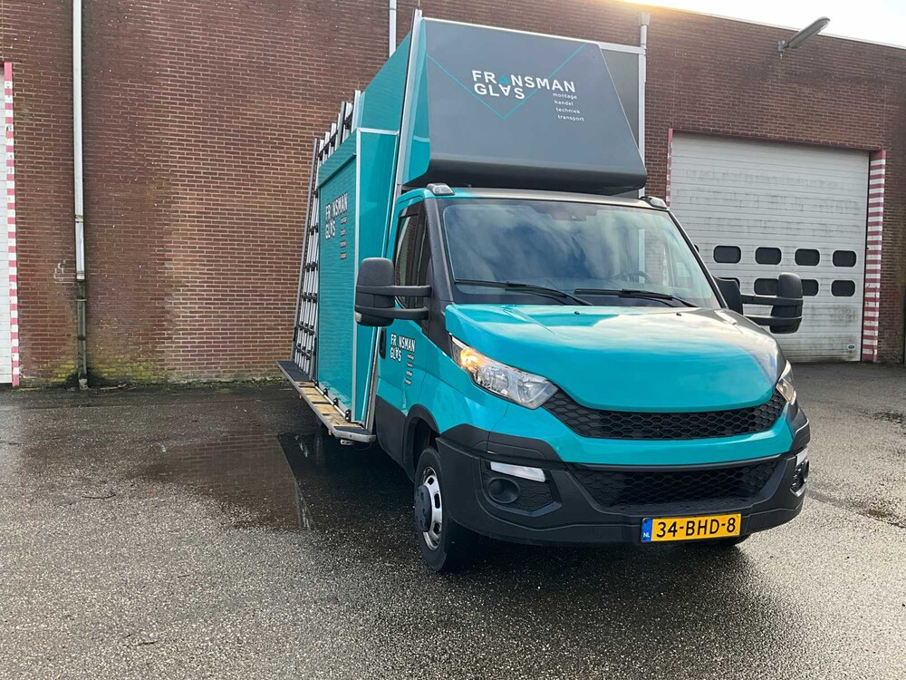 Iveco 50-C17 Glasvrachtwagen met werkplaatsinrichting en glasrestelen (elektrisch afsluitbaar) 185996km Bouwjaar: 2016, 34-BHD-8