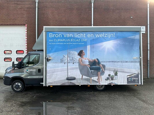 Iveco 50-C17 Glasvrachtwagen met werkplaatsinrichting en glasrestelen (elektrisch afsluitbaar) 185996km Bouwjaar: 2016, 34-BHD-8