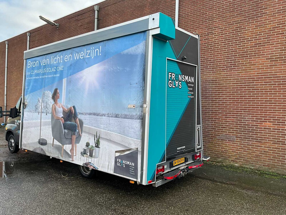 Iveco 50-C17 Glasvrachtwagen met werkplaatsinrichting en glasrestelen (elektrisch afsluitbaar) 185996km Bouwjaar: 2016, 34-BHD-8