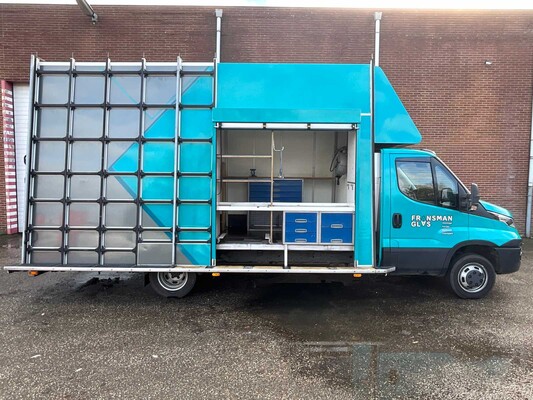 Iveco 50-C17 Glasvrachtwagen met werkplaatsinrichting en glasrestelen (elektrisch afsluitbaar) 185996km Bouwjaar: 2016, 34-BHD-8
