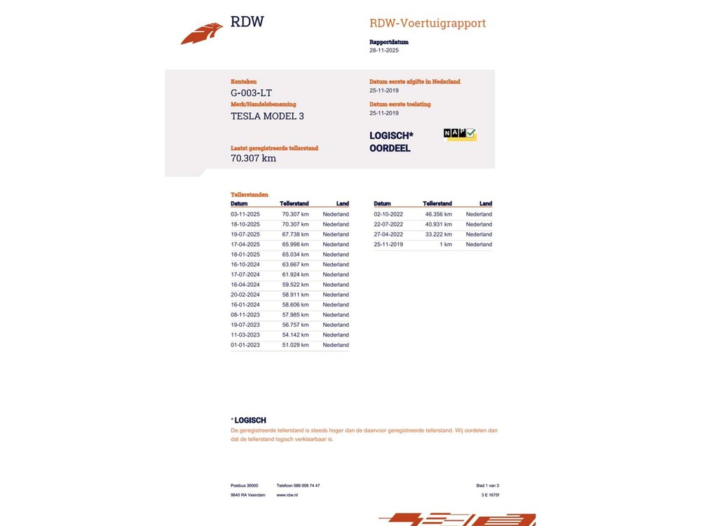 Tesla Model 3 Langstrecken-Allradantrieb 75 kWh 441 PS 2019, G-003-LT