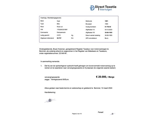 Opel Blitz 1,75 T BE Bolkop 2,5 L55-09590L Camper (Feuerwehrfahrzeug) 1955, 61-TB-40