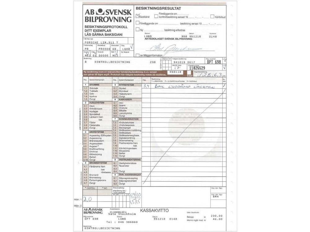 Porsche 911 T SWB 2.0 Coupé Matching Numbers 110PS 1968 Oldtimer, DZ-35-72