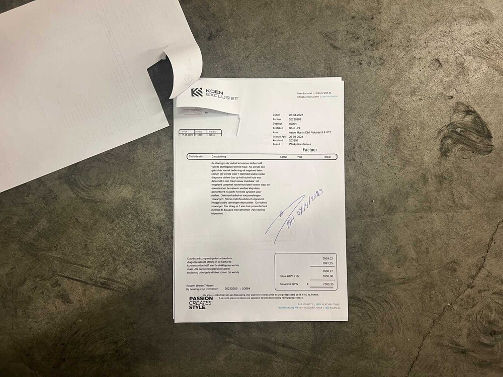 Aston Martin DB7 Volante 5.9 V12 Vantage 416PS 2002 (Original-NL) Cabrio, 88-JL-PX Youngtimer