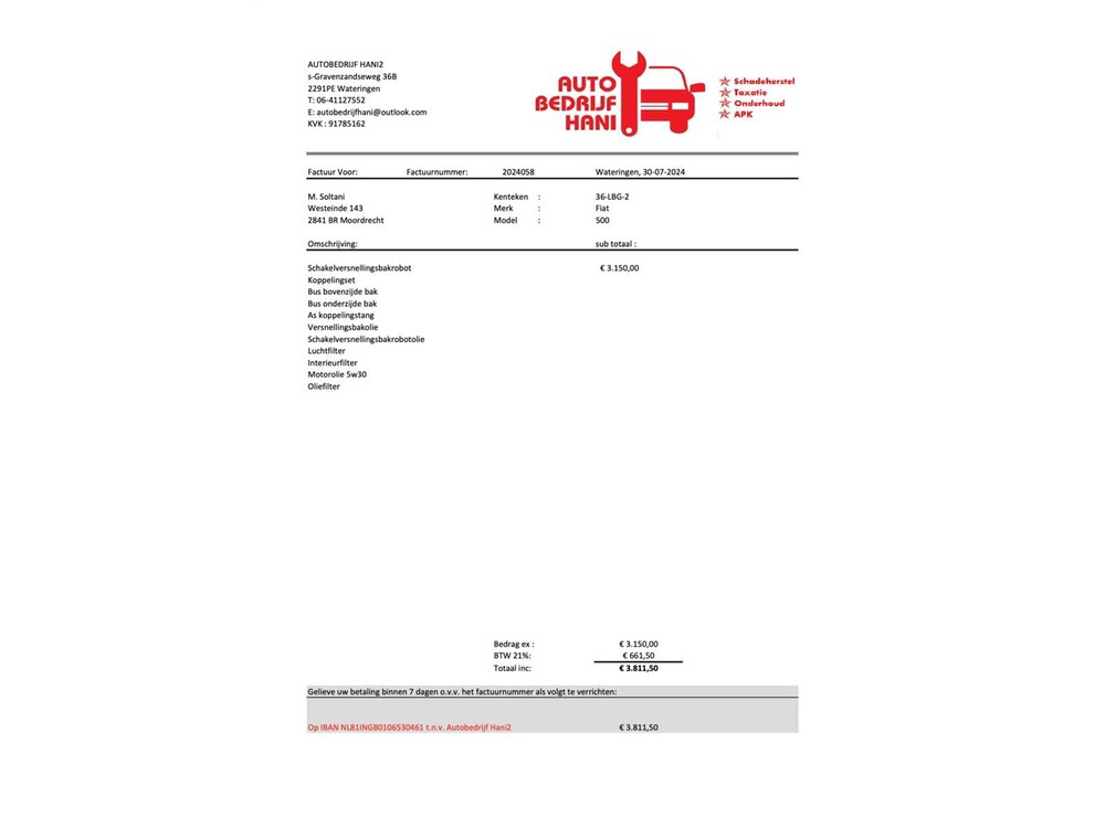 Fiat 500 1,2 Lounge -Automatik- 69 PS 2010 (Original-NL), 36-LBG-2