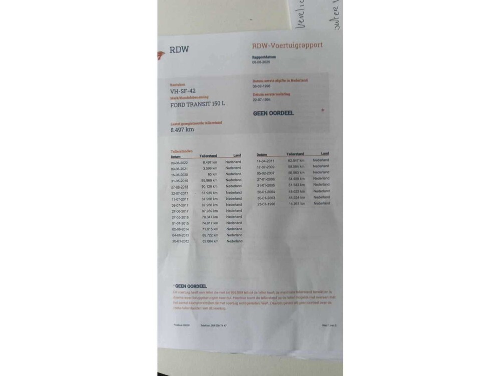 Ford Transit 150 L Camper 88 PS 1994, VH-SF-42 Youngtimer