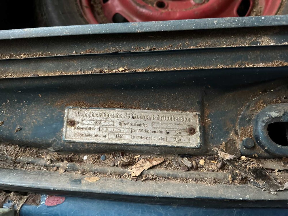 Porsche 912 Targa mit weichem Fenster (Matching-Nummern) 1967 -BARNFIND- 