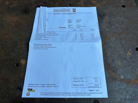 Mini One D 1.4 75PS 2005, TP-292-T