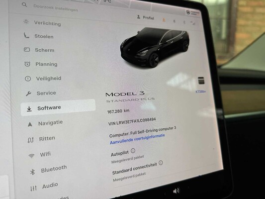 Tesla Model 3 Stnd.RWD Plus 60 kWh 238pk 2020, K-738-BV