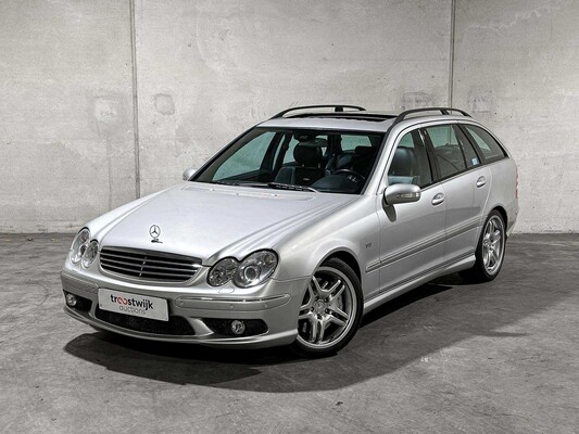 Mercedes-Benz C55 Combi AMG 5.4 V8 367pk 2005 C-klasse, JSZ-04-G Youngtimer