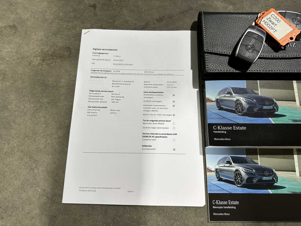 Mercedes-Benz C200 d Kombi Business Solution AMG 160 PS 2020 (Original-NL) C-Klasse, H-002-PT